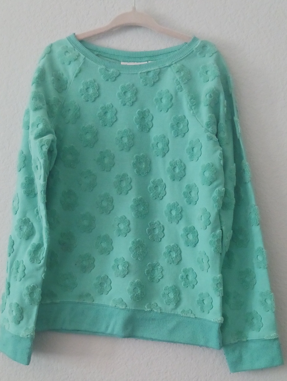 10×13!!🔴jumping beans Mint Green Floral Crewneck Sweater